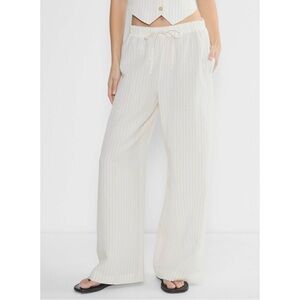 nwot Wilfred CruiseLinen™ Lodge Pant Byrd Strp Espc/Cty Gr XXS